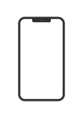 画面が空白のスマホのモックアップ - シンプルなスマートフォンのフレーム･テンプレート素材