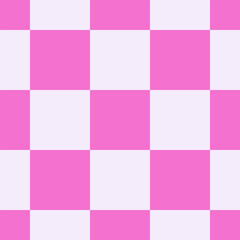 Pinky groovy checkered seamless pattern.Simple checker board square print. Trendy retro vector illustration