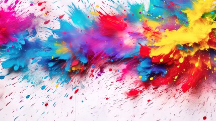 Colorful powder explosion celebrating Holi, generated by ai