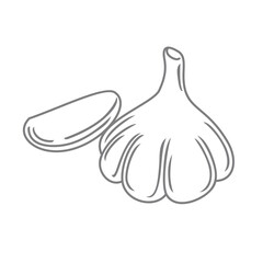 garlic icon design. vegetable sign and symbol.