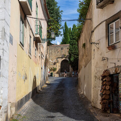 Fototapeta na wymiar A narrow street in the city