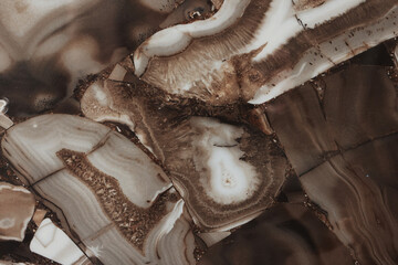 Texture of brown marble. Brown marble. Various geometric shapes on texture of marble.Background and texture.