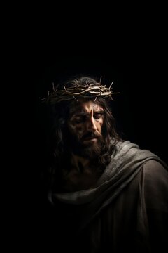 Jesus with a crucifixion crown