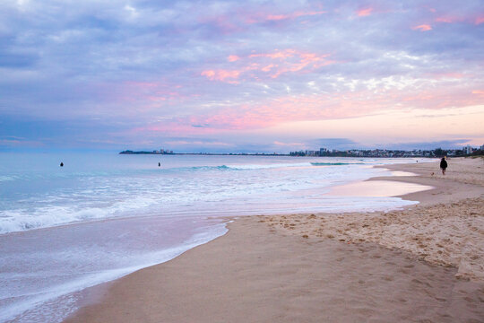 pastel beach sunshine coast sunset