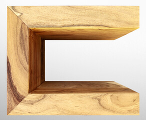 Solid wood object close-up, hardwood