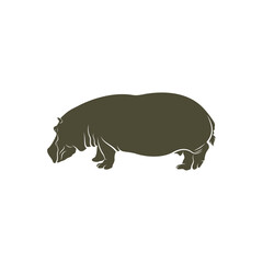 Hippopotamus vector illustration design. Hippopotamus logo design Template.