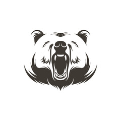 Head Bear vector illustration design. Head Bear logo design Template.