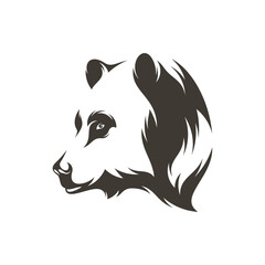 Head Bear vector illustration design. Head Bear logo design Template.