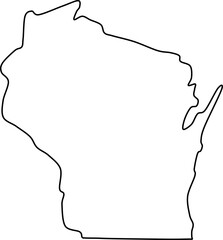 wisconsin map, wisconsin vector, wisconsin outline, wisconsin