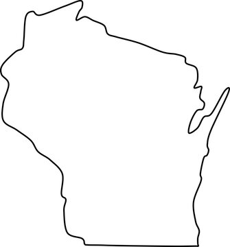 wisconsin map, wisconsin vector, wisconsin outline, wisconsin