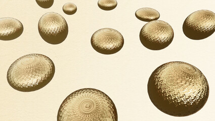 set of golden eggs. 3d render wallpaper black and copper color easter eggs on white background. - Vacation backgroun