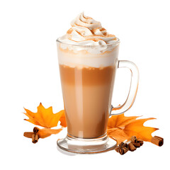 a cup of pumpkin spice latte - obrazy, fototapety, plakaty