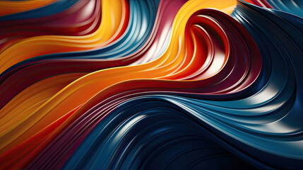 Abstract background with colorful waves, Generative AI