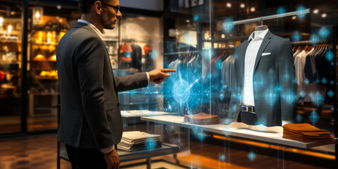 Fototapeta premium The Future of Shopping: Smart Displays with Virtual Reality