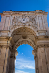 The Rua Augusta arch in Lisbon, Portugal
