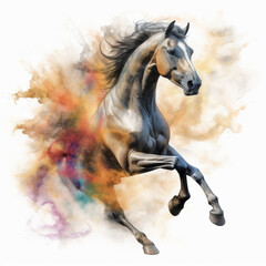 Obraz na płótnie Canvas Fantasy Horse in Multicolored Splendor