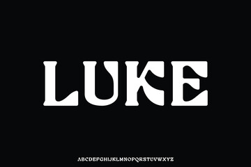 Unique decorative retro trendy style alphabet display font vector. Creative typography style illustration