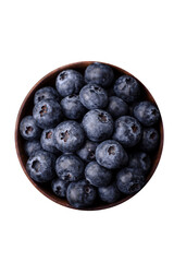 Delicious fresh blueberries on a textural black concrete background