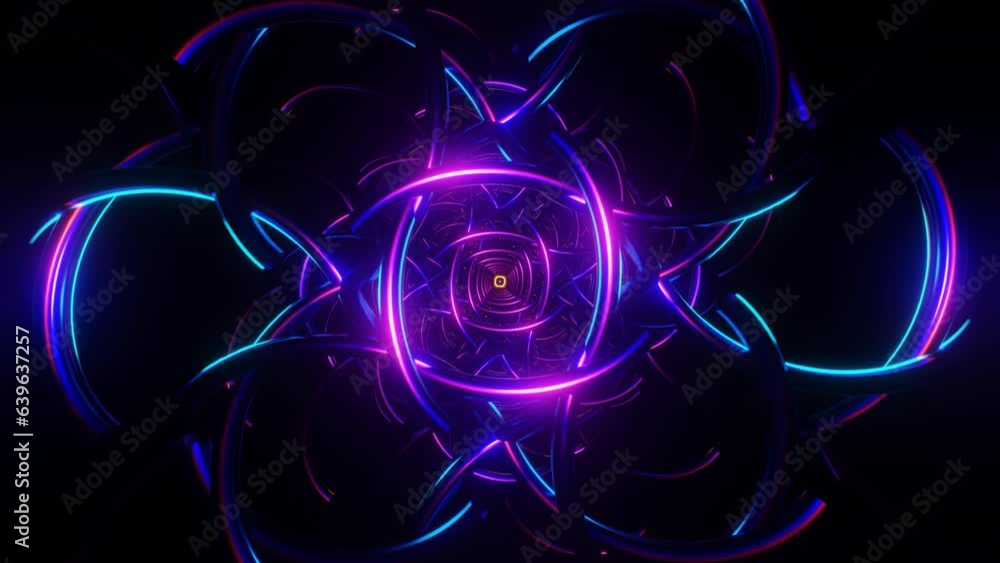 Poster vibrant neon rhythm: rhythmic flashing disco pattern in seamless vj loop.