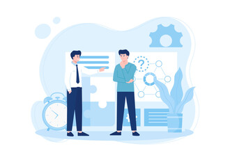 the people are having a discussion concept flat illustration