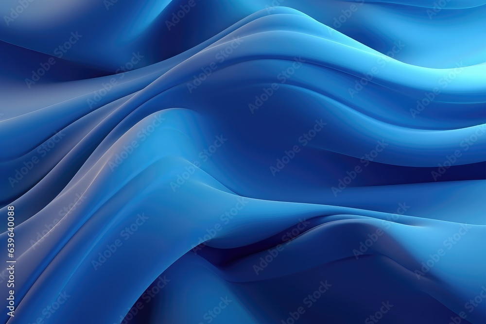 Poster abstract blue wavy background. 3d rendering, 3d illustration. abstract background with 3d wave blue 