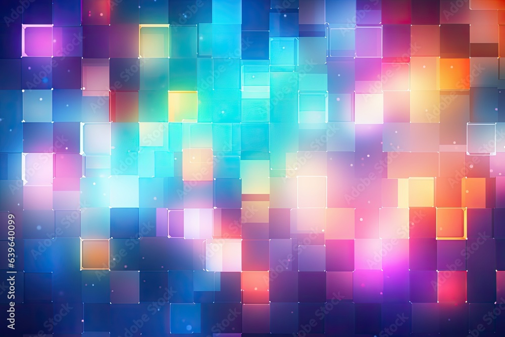 Aufkleber abstract colorful background with squares and lights illustration for your design, abstract backgrou