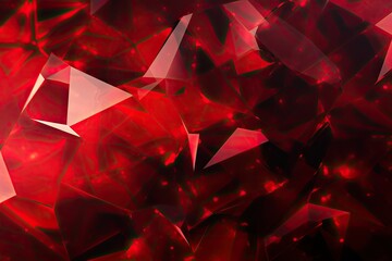 Abstract red crystal background. 3d rendering, 3d illustration. Abstract background red diamond, AI Generated