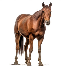Cheval Quarter Horse Originaire des États-Unis, Étalon avec transparence, sans background