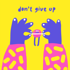 Motivational card with saturn