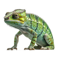 Fototapeta premium Caméléon (famille Chamaeleonidae) avec transparence, sans background