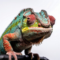 Obraz premium Caméléon (famille Chamaeleonidae) avec transparence, sans background