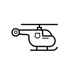 police helicopter - vector icon