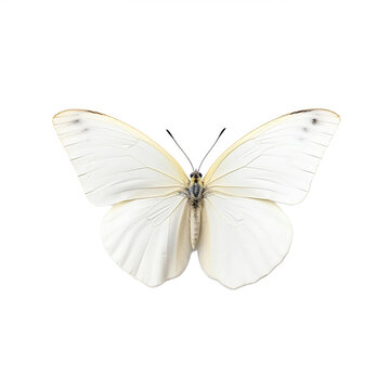 Papillon Pi&eacute;ride du chou (Pieris brassicae) avec transparence, sans background
