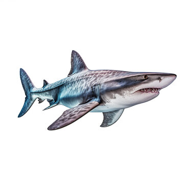 Grand requin blanc avec transparence, sans background