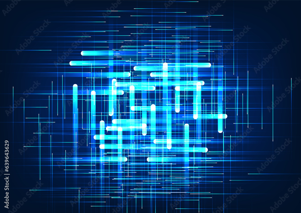 Fototapete technology background use gradient stripes overlapping each other in a unique way. refers to the tec