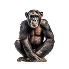 Chimpanzé, primate avec transparence, singe sans background