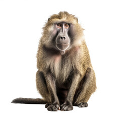 Fototapeta premium Singe Babouin (Papio) avec transparence, sans background