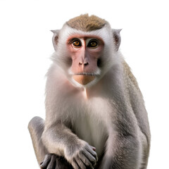 Singe Macaque rhésus avec transparence, sans background