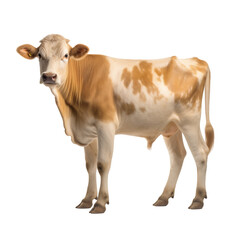 Vache Blonde d'Aquitaine avec transparence, sans background