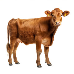 Vache Limousine avec transparence, sans background