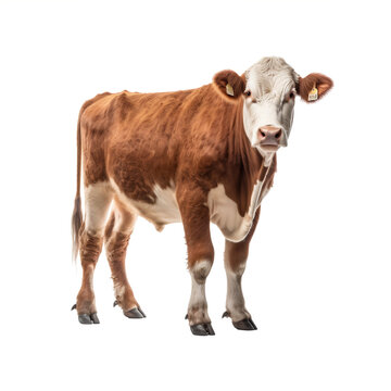 Vache Simmental avec transparence, sans background