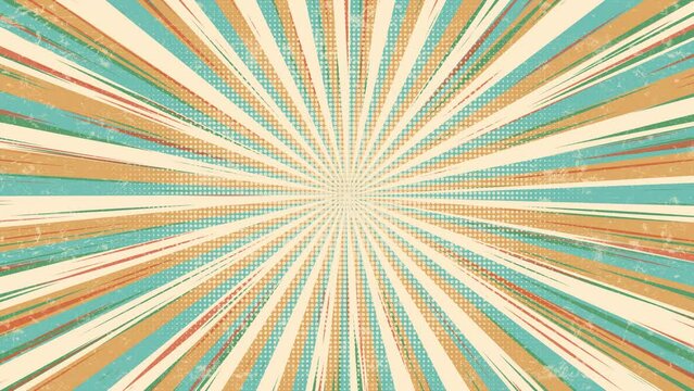 Animated retro pop art background