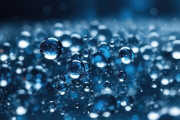 Bubbles of blue colors abstract background for design