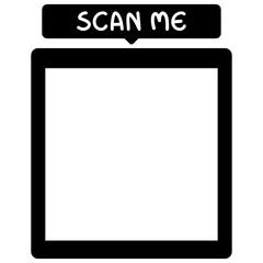 Scan me QR code template. QR code frame illustration for mobile apps, payment apps and more.