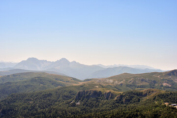 mountains in the morning
