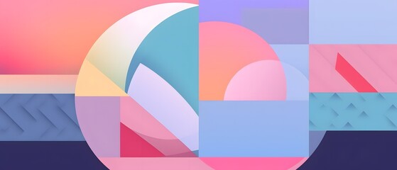 Obraz premium Geometry minimalistic artwork poster background, simple shape and figure. Abstract pattern design