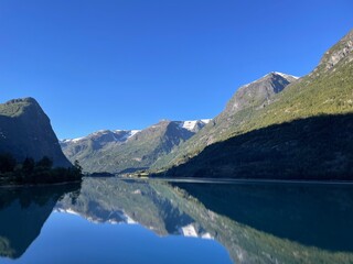 Fototapeta na wymiar Fjord Olden Norway
