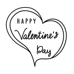 happy valentine day typography