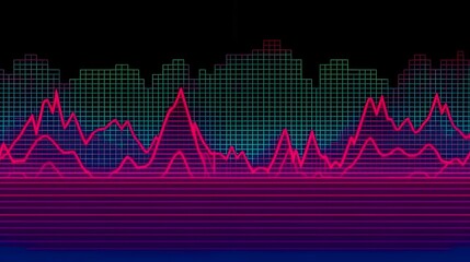 Fototapeta premium Abstract element for music design equalizer. Dynamic spectrum line isolated on a background