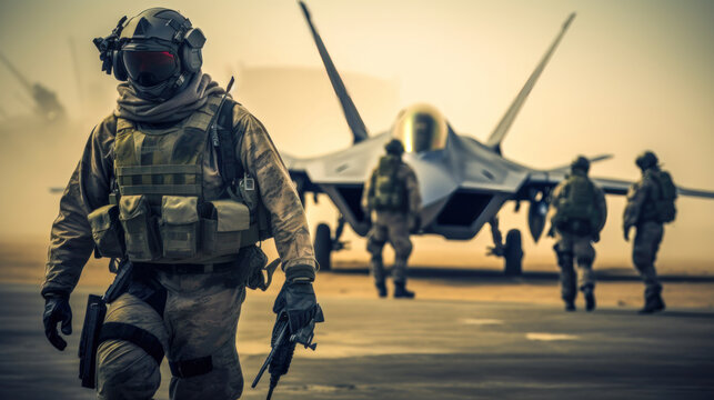 Air Force Combat Aircraft with Supersonic Speed and Technology AI Generated